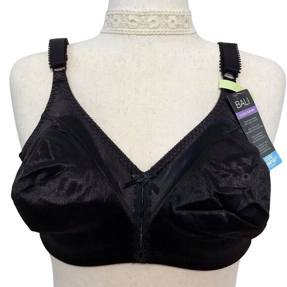 Bali NWT Black Cool Comfort Bra Women 40B - Picture 1 of 13